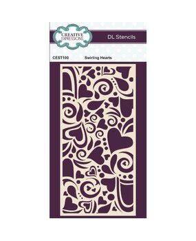 Creative Expressions Stencil DL Swirling Hearts (CEST100) (OUTLET) Creative Expressions Stencil DL Swirling Hearts (CEST100) (OUTLET)