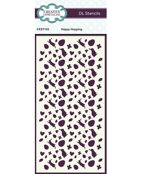 Creative Expressions DL Stencil Happy Hopping (CEST102) (OUTLET) Creative Expressions DL Stencil Happy Hopping (CEST102) (OUTLET)
