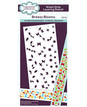 Creative Expressions Washi Strip Layering Stencil Breezy Blooms (CEST112) (OUTLET) Creative Expressions Washi Strip Layering Stencil Breezy Blooms (CEST112) (OUTLET)