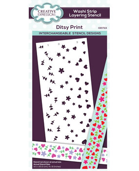 Creative Expressions Washi Strip Layering Stencil Ditsy Print (CEST113) (OUTLET) Creative Expressions Washi Strip Layering Stencil Ditsy Print (CEST113) (OUTLET)