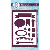 Creative Expressions Helen Colebrook Stencil A5 Banners & Frames (CEST114) (OUTLET)