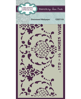 Creative Expressions Sam Poole Stencil 4x8 Inch Distressed Wallpaper (CEST119) (OUTLET) Creative Expressions Sam Poole Stencil 4x8 Inch Distressed Wallpaper (CEST119) (OUTLET)