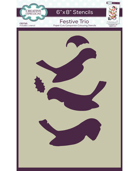 Creative Expressions Companion Colouring Stencil Festive Trio (CEST121) (OUTLET) Creative Expressions Companion Colouring Stencil Festive Trio (CEST121) (OUTLET)