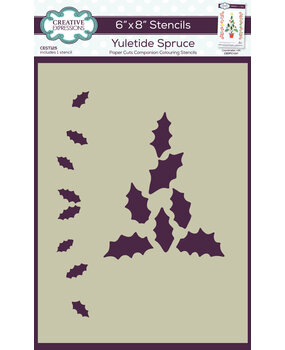Creative Expressions Companion Colouring Stencil Yuletide Spruce (CEST125) (OUTLET) Creative Expressions Companion Colouring Stencil Yuletide Spruce (CEST125) (OUTLET)