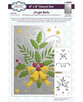 Creative Expressions Jingle Bells Companion Colouring Stencil (CEST170) (OUTLET) Creative Expressions Jingle Bells Companion Colouring Stencil (CEST170) (OUTLET)