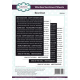 Creative Expressions Wordies Sentiment Sheets 6x8 Inch Best Dad (4pcs) (CEW019) (OUTLET)
