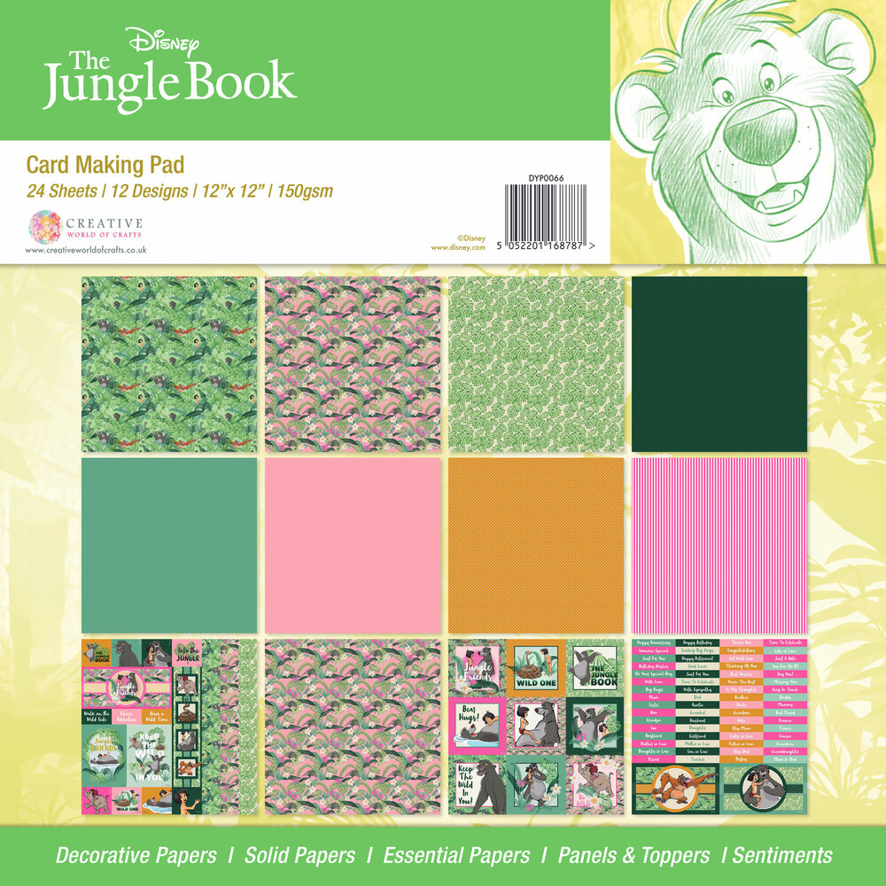 Creative Expressions The Jungle Book 12x12 Inch Card Making Pad (DYP0066) (OUTLET) Creative Expressions The Jungle Book 12x12 Inch Card Making Pad (DYP0066) (OUTLET)