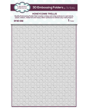 Creative Expressions Sue Wilson 3D Embossing Folder Honeycomb Trellis (EF3D-056) (OUTLET) Creative Expressions Sue Wilson 3D Embossing Folder Honeycomb Trellis (EF3D-056) (OUTLET)