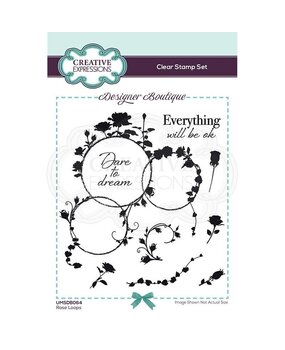 Creative Expressions Designer Boutique Clear Stamp A6 Rose Loops (UMSDB064) (OUTLET) Creative Expressions Designer Boutique Clear Stamp A6 Rose Loops (UMSDB064) (OUTLET)
