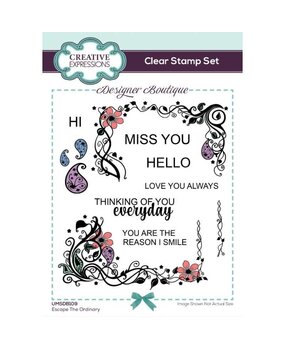 Creative Expressions Designer Boutique Escape The Ordinary A6 Clear Stamps (UMSDB109) (OUTLET) Creative Expressions Designer Boutique Escape The Ordinary A6 Clear Stamps (UMSDB109) (OUTLET)