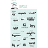 Creative Craftlab Friendz Clear Stamps Baby Tekst ENG (CCL-FR-STAMP165) (OUTLET)