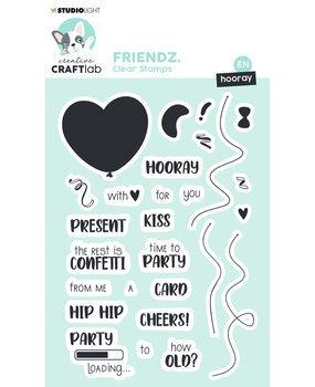 Creative Craftlab Friendz Clear Stamp Festive Texts Hooray EN (CCL-FR-STAMP261) (OUTLET) Creative Craftlab Friendz Clear Stamp Festive Texts Hooray EN (CCL-FR-STAMP261) (OUTLET)