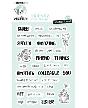 Creative Craftlab Friendz Clear Stamps Special Friend ENG (CCL-FR-STAMP337) (OUTLET) Creative Craftlab Friendz Clear Stamps Special Friend ENG (CCL-FR-STAMP337) (OUTLET)