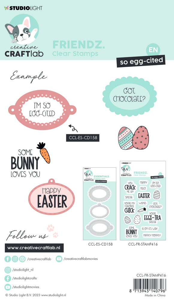 Creative Craftlab Friendz Clear Stamps So egg-cited (CCL-FR-STAMP416) (OUTLET)
