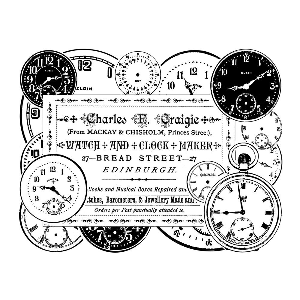 Crafty Individuals Clock Maker Unmounted Rubber Stamps (CI-279) (OUTLET)