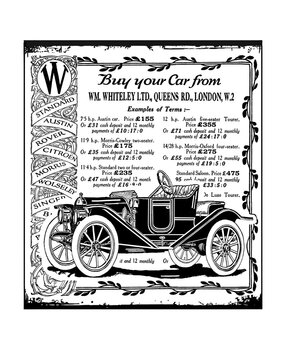 Crafty Individuals Vintage Vehicle Unmounted Rubber Stamps (CI-325) (OUTLET)