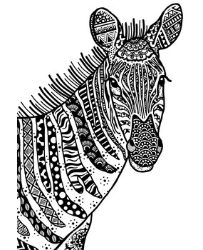 Crafty Individuals Happy Zebra Unmounted Rubber Stamps (CI-566) (OUTLET)