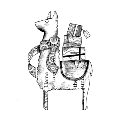Crafty Individuals Luigi the Llama Unmounted Rubber Stamps (CI-567) (OUTLET)