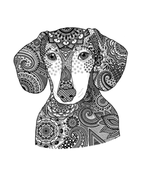 Crafty Individuals Happy Sausage Dog Unmounted Rubber Stamps (CI-592) (OUTLET)
