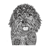 Crafty Individuals Happy Cockapoo Unmounted Rubber Stamps (CI-596) (OUTLET)