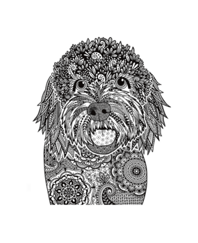 Crafty Individuals Happy Cockapoo Unmounted Rubber Stamps (CI-596) (OUTLET)