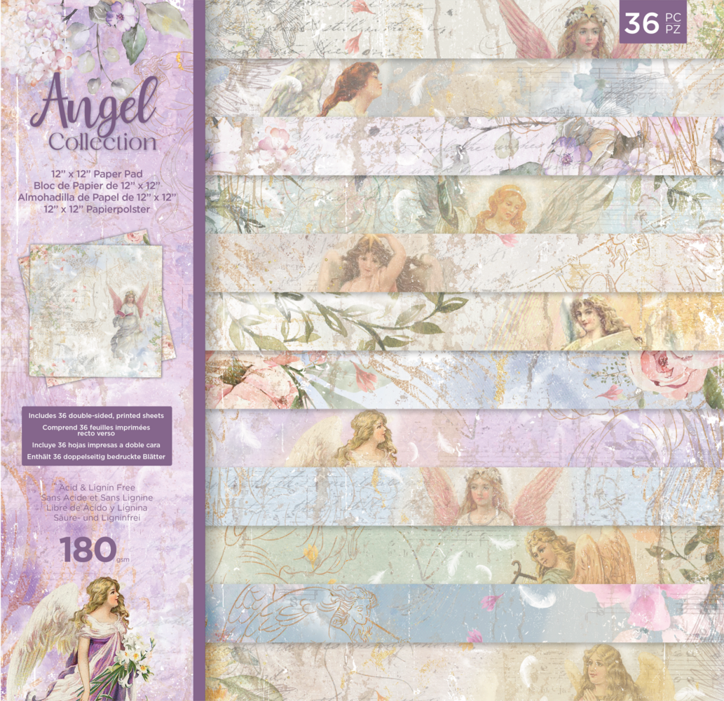 Crafter's Companion Angel Collection 12x12 Inch Paper Pad (ANG-PAD12) (OUTLET)