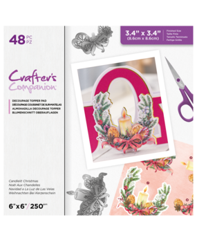 Crafter's Companion Decoupage 6x6 Inch Topper Pad Candlelit Christmas (CC-DTPAD6-CANCHR) (OUTLET) Crafter's Companion Decoupage 6x6 Inch Topper Pad Candlelit Christmas (CC-DTPAD6-CANCHR) (OUTLET)