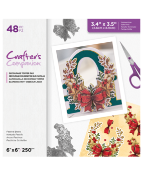 Crafter's Companion Decoupage 6x6 Inch Topper Pad Festive Bows (CC-DTPAD6-FESBOW) (OUTLET) Crafter's Companion Decoupage 6x6 Inch Topper Pad Festive Bows (CC-DTPAD6-FESBOW) (OUTLET)