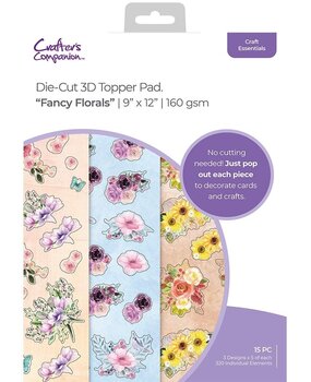 Crafter's Companion 12x9 Inch Die Cut 3D Topper Pad Fancy Florals (CC-DTPAD9-FAFL) (OUTLET) Crafter's Companion 12x9 Inch Die Cut 3D Topper Pad Fancy Florals (CC-DTPAD9-FAFL) (OUTLET)