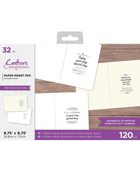 Crafter's Companion Insert Pad Everyday Verses (Silver) (CC-INSPAD-EDV-SILV) (OUTLET) Crafter's Companion Insert Pad Everyday Verses (Silver) (CC-INSPAD-EDV-SILV) (OUTLET)