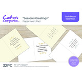 Crafter's Companion Christmas Verses 5 x7 Inch Insert Pad (Gold & Silver) (CC-IPAD-SGRS-GS) (OUTLET)