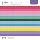Crafter's Companion Colours of Summer 12x12 Inch Luxury Linen Card Pad (CC-LINEN12-COSU) (OUTLET)
