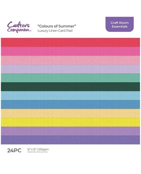Crafter's Companion Colours of Summer 12x12 Inch Luxury Linen Card Pad (CC-LINEN12-COSU) (OUTLET) Crafter's Companion Colours of Summer 12x12 Inch Luxury Linen Card Pad (CC-LINEN12-COSU) (OUTLET)