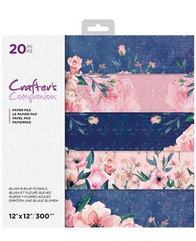Crafter's Companion Blush & Blue Florals 12x12 Inch Paper Pad (CC-PAD12-BLBL) (OUTLET) Crafter's Companion Blush & Blue Florals 12x12 Inch Paper Pad (CC-PAD12-BLBL) (OUTLET)