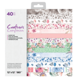 Crafter's Companion Contemporary Watercolour 12x12 Inch Paper Pad (CC-PAD12-CONWA) (OUTLET)