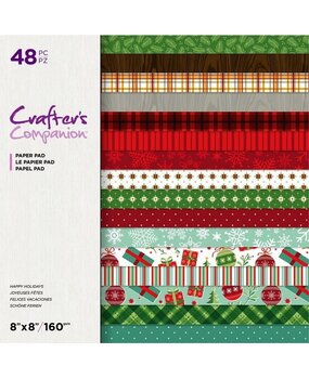 Crafter's Companion Happy Holidays 8x8 Inch Paper Pad (CC-PAD8-HAPHOL) (OUTLET) Crafter's Companion Happy Holidays 8x8 Inch Paper Pad (CC-PAD8-HAPHOL) (OUTLET)
