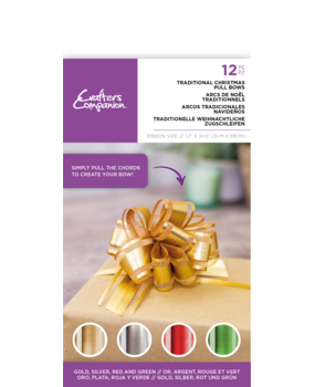 Crafter's Companion Pull Bows Traditional Christmas (12pcs) (CC-PBOW-TRADXMAS) (OUTLET) Crafter's Companion Pull Bows Traditional Christmas (12pcs) (CC-PBOW-TRADXMAS) (OUTLET)