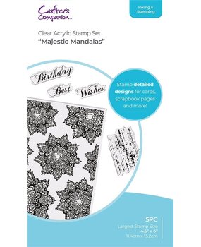 Crafter's Companion Majestic Mandalas Clear Acrylic Stamp Set (CC-ST-CA-MAJMAN) (OUTLET) Crafter's Companion Majestic Mandalas Clear Acrylic Stamp Set (CC-ST-CA-MAJMAN) (OUTLET)