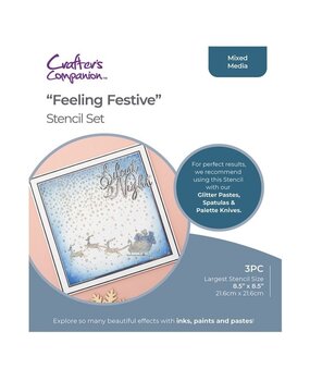 Crafter's Companion Stencil Set Feeling Festive (CC-STEN-FEFE) (OUTLET) Crafter's Companion Stencil Set Feeling Festive (CC-STEN-FEFE) (OUTLET)