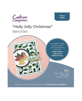 Crafter's Companion Stencil Set Holly Jolly Christmas (CC-STEN-HJOC) (OUTLET) Crafter's Companion Stencil Set Holly Jolly Christmas (CC-STEN-HJOC) (OUTLET)