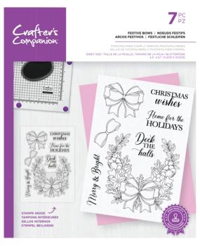 Crafter's Companion Winter Floral Clear Stamp Festive Bows (CC-STP-FESBOW) (OUTLET) Crafter's Companion Winter Floral Clear Stamp Festive Bows (CC-STP-FESBOW) (OUTLET)