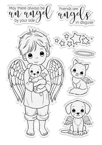 Crafter's Companion Angel Inspiration Friendship Angel Stamp & Die (CF-STD-FRAN) (OUTLET)