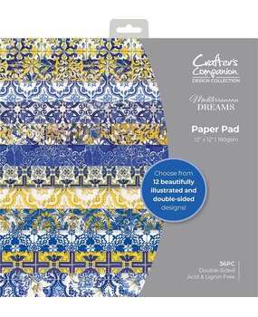 Crafter's Companion Mediterranean Dreams 12x12 Inch Paper Pad (MED-PAD12) (OUTLET) Crafter's Companion Mediterranean Dreams 12x12 Inch Paper Pad (MED-PAD12) (OUTLET)