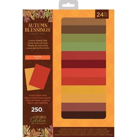 Crafter's Companion Autumn Blessings Collection A4 Luxury Mixed Cardstock Pad (NG-AUT-LMIXCARD) (OUTLET)