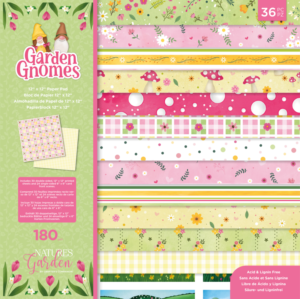 Crafter's Companion Garden Gnomes 12x12 Inch Paper Pad (NG-GGN-PAD12) (OUTLET) Crafter's Companion Garden Gnomes 12x12 Inch Paper Pad (NG-GGN-PAD12) (OUTLET)