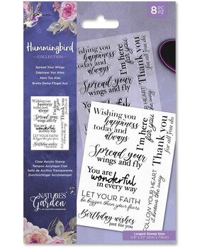 Crafter's Companion Hummingbird Clear Stamps Spread Your Wings (NG-HB-ST-SPYW) (OUTLET)