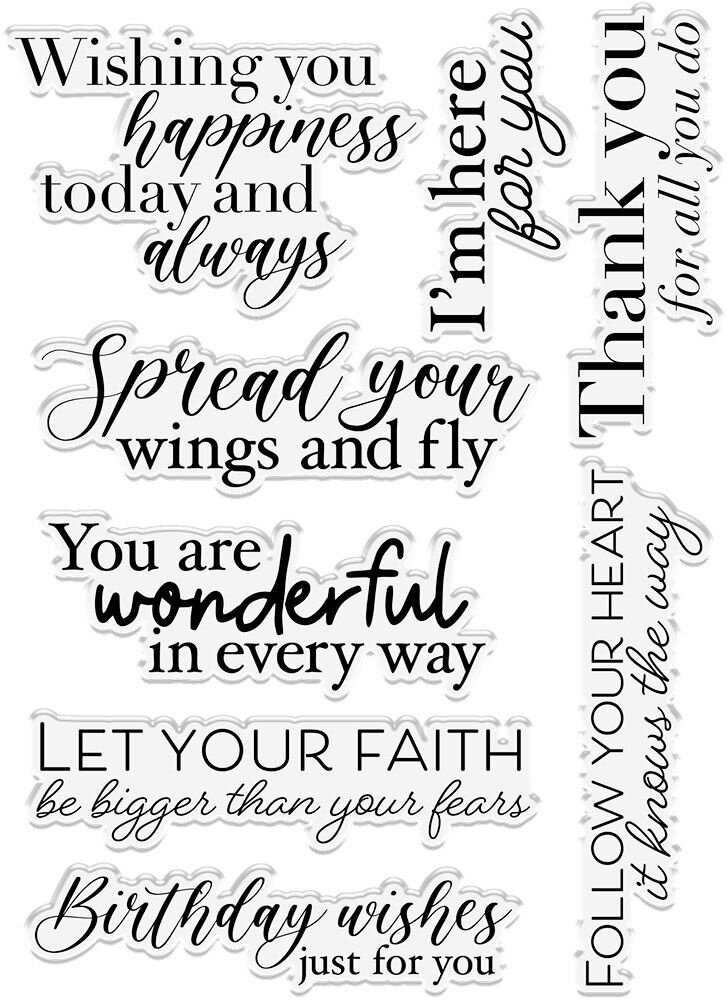 Crafter's Companion Hummingbird Clear Stamps Spread Your Wings (NG-HB-ST-SPYW) (OUTLET)