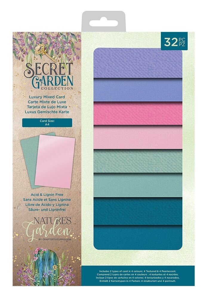 Crafter's Companion Secret Garden Collection A4 Luxury Mixed Cardstock Pad (NG-SG-LMIX) (OUTLET) Crafter's Companion Secret Garden Collection A4 Luxury Mixed Cardstock Pad (NG-SG-LMIX) (OUTLET)