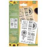 Crafter's Companion The Sunflower Collection Clear Stamp Sunkissed Wishes (NG-SUN-CA-ST-SWI) (OUTLET)