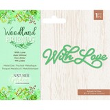 Crafter's Companion Woodland Friends Metal Dies With Love (NG-WFR-MD-WILO) (OUTLET)